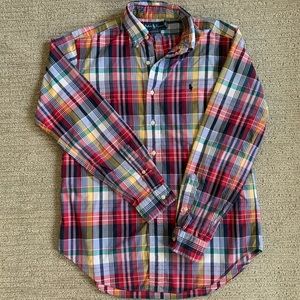 Mens Medium Ralph Lauren Button Down Plaid Shirt